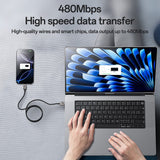 Cablu Yesido de date (CA135C), USB to Type-C, Incarcare rapida, QC18W, 3A, 480Mbps, CarPlay Compatible, Zinc Alloy, 1.2m, negru