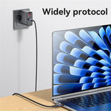 Cablu Yesido de date (CA186), Type-C to Type-C, Incarcare rapida, 480Mbps, 240W, 48V/5A, E-Mark Chip, Nylon Braided, 2m, negru