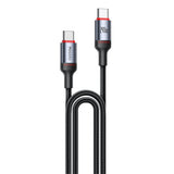 Cablu Yesido de date (CA186), Type-C to Type-C, Incarcare rapida, 480Mbps, 240W, 48V/5A, E-Mark Chip, Nylon Braided, 2m, negru
