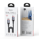 Cablu Yesido de date (CA186), Type-C to Type-C, Incarcare rapida, 480Mbps, 240W, 48V/5A, E-Mark Chip, Nylon Braided, 2m, negru