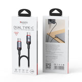 Cablu Yesido de date (CA185), Type-C to Type-C, Incarcare rapida, 480Mbps, 240W, 48V/5A, E-Mark Chip, Nylon Braided, 1.2m, negru