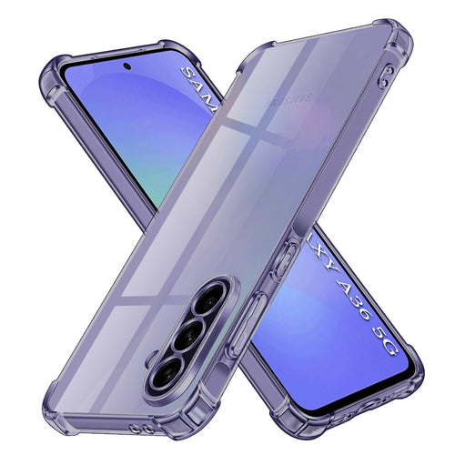 Husa pentru Samsung Galaxy A36 5G, Techsuit Shockproof Clear Silicone, fumuriu