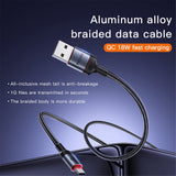 Cablu Yesido de date (CA130C), USB to Type-C, Incarcare rapida, 18W, 3A, 480Mbps, CarPlay Compatible, Aliaj aluminiu, 2m, negru