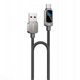 Cablu Yesido de date (CA128C), cu LED Power Display, USB to Type-C, Incarcare rapida, 66W, 5A, 480Mbps, 1.2m, negru