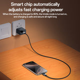 Cablu Yesido de date (CA179), Super Incarcare rapida, cu Afisaj digital, Type-C to Type-C, 100W, 5A, 480Mbps, 1.2m, negru