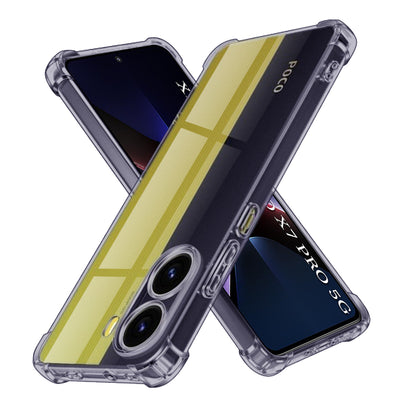 Husa pentru Xiaomi POCO X7 Pro, Techsuit Shockproof Clear Silicone, fumuriu