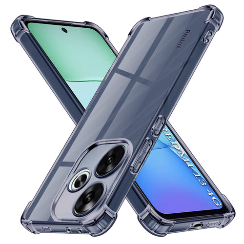Husa pentru Xiaomi Redmi 13, Techsuit Shockproof Clear Silicone, fumuriu