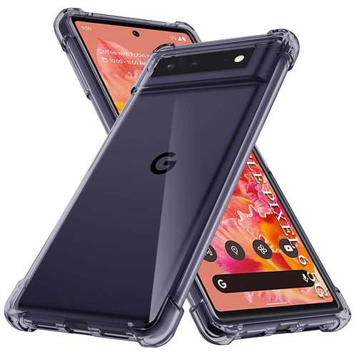 Husa pentru Google Pixel 6, Techsuit Shockproof Clear Silicone, fumuriu