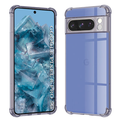 Husa pentru Google Pixel 8 Pro, Techsuit Shockproof Clear Silicone, fumuriu