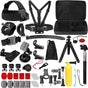 Techsuit Accessory Kit CamQuest 50in1 (SA50), pentru GoPro Hero, Sjcam, Action Cameras, cu Carrying Case, Negru