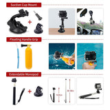 Techsuit Accessory Kit CamQuest 15in1 (SA15), pentru GoPro Action Camera, Negru