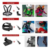 Techsuit Accessory Kit CamQuest 15in1 (SA15), pentru GoPro Action Camera, Negru