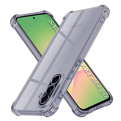 Husa pentru Samsung Galaxy A56 5G, Techsuit Shockproof Clear Silicone, fumuriu