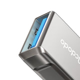 Adaptor Mcdodo OTG Adapter (OT-8730), USB to Type-C, Zinc Alloy, 5.0Gbps, Negru