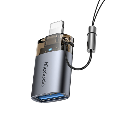 Adaptor Mcdodo OTG Adapter (OT-7390), USB to Lightning, Aluminium Alloy, Charging&data Sync, cu Indicator Light
