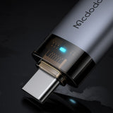 Adaptor Mcdodo OTG Adapter (OT-7400), USB3.0 to Type-C, Aluminium Alloy, Charging & Data Sync, 5Gbps, Albastru Light