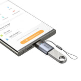 Adaptor Mcdodo OTG Adapter (OT-7400), USB3.0 to Type-C, Aluminium Alloy, Charging & Data Sync, 5Gbps, Albastru Light