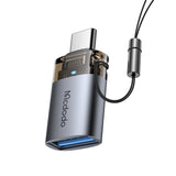 Adaptor Mcdodo OTG Adapter (OT-7400), USB3.0 to Type-C, Aluminium Alloy, Charging & Data Sync, 5Gbps, Albastru Light