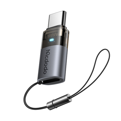 Adaptor Mcdodo OTG Adapter (OT-7610), Lightning to Type-C, Aluminium Alloy, Charging & Data Sync, 60W, Albastru Light