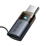 Adaptor Mcdodo OTG Adapter (OT-7610), Lightning to Type-C, Aluminium Alloy, Charging & Data Sync, 60W, Albastru Light