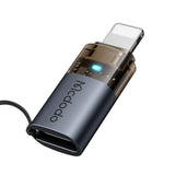 Adaptor Mcdodo OTG Adapter (OT-7630), USB-C to Lightning, Aluminium Alloy, Charging & Data Sync, 36W, Albastru Light