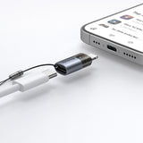 Adaptor Mcdodo OTG Adapter (OT-7630), USB-C to Lightning, Aluminium Alloy, Charging & Data Sync, 36W, Albastru Light