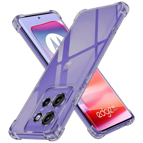 Husa pentru Motorola Edge 50 Neo, Techsuit Shockproof Clear Silicone, fumuriu