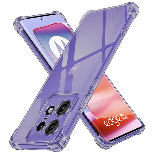 Husa pentru Motorola Edge 50 Pro, Techsuit Shockproof Clear Silicone, fumuriu