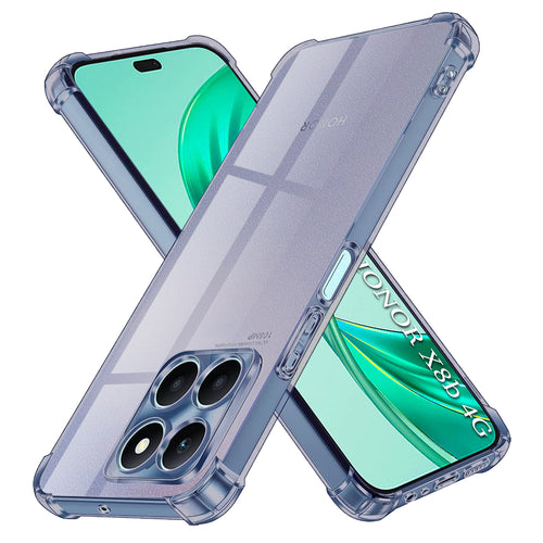 Husa pentru Honor X8b, Techsuit Shockproof Clear Silicone, fumuriu