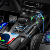 Incarcator auto Techsuit Premium DriveBoost (C6), Incarcare rapida, LED Light, USB, 2x Type-C, 60W, argintiu