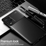 Husa pentru OPPO A54 4G, Techsuit CarbonFiber, negru