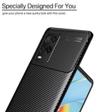 Husa pentru OPPO A54 4G, Techsuit CarbonFiber, negru