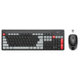 Tastatura Yesido Wireless Keyboard and Mouse Set (KB43), 2.4GHz, 104 Keys, DPI:800-1000-1600, Fast Transmission, Low Latency, negru