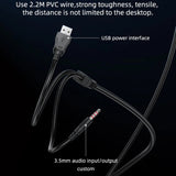 Casti gaming Yesido cu fir Casti (EK03), pentru Gaming, Jack 3.5mm, USB, cu Microfon, Lights, 2m, negru
