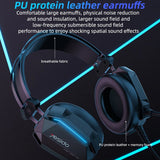 Casti gaming Yesido cu fir Casti (EK03), pentru Gaming, Jack 3.5mm, USB, cu Microfon, Lights, 2m, negru