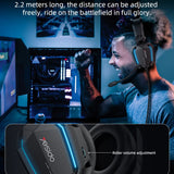 Casti gaming Yesido cu fir Casti (EK03), pentru Gaming, Jack 3.5mm, USB, cu Microfon, Lights, 2m, negru