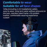 Casti gaming Yesido cu fir Casti (EK03), pentru Gaming, Jack 3.5mm, USB, cu Microfon, Lights, 2m, negru