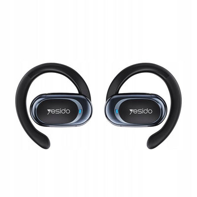 Casti wireless Yesido (YSP13), cu Bluetooth V5.3, Open-ear Design, Air Conduction Sunet, 600mAh, LED, negru