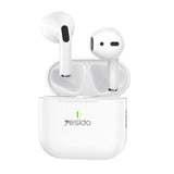 Casti wireless Yesido (TWS17), cu Bluetooth V5.1, Semi-Design in-ear, 200mAh, Type-C, alb