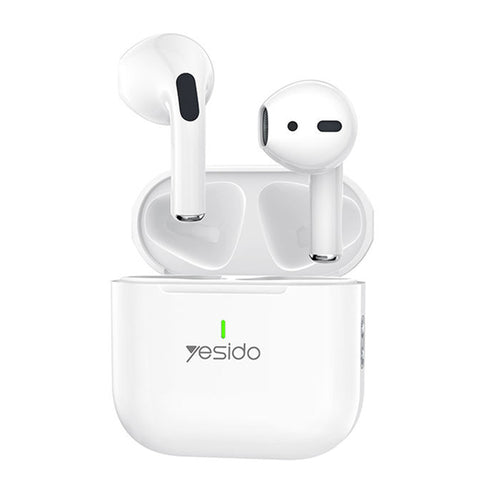 Casti wireless Yesido (TWS17), cu Bluetooth V5.1, Semi-Design in-ear, 200mAh, Type-C, alb