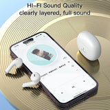 Casti wireless Yesido (TWS18), Bluetooth V5.1, Semi-Design in-ear, 220mAh, Type-C, alb