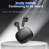 Casti wireless Yesido (TWS25), cu Microfon, Bluetooth V5.3, Control tactil, Semi-Design in-ear, 250mAh, negru