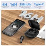 Casti wireless Yesido (TWS25), cu Microfon, Bluetooth V5.3, Control tactil, Semi-Design in-ear, 250mAh, negru
