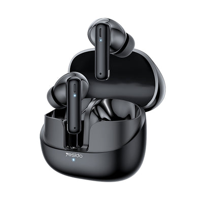 Casti wireless Yesido (TWS26), Stereo, cu Microfon, Bluetooth, 13mm Difuzor, In-ear, 250mAh, negru