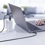 Cablu UGREEN de date US300 (60551), USB-C to USB-C, 5A, 100W, 1m, alb