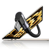 Cablu UGREEN de date US334 (70643), USB-C to USB-C 90 Degree Cable, Incarcare rapida 5A, 100W, 1m, Nylon, gri