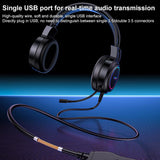Casti gaming Yesido Wired Headphones (EK05), pentru Gaming, USB, cu Microphone, RGB LED Lights, negru