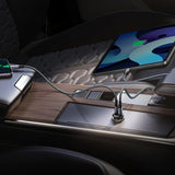 Incarcator auto UGREEN EC305 (25845), USB, Type-C, 30W, LED Light, Practical Design, negru