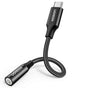 Adaptor UGREEN, Audio Cable Av142 70858 Type-C to Jack 3 5mm 10cm Koff A3d2de, Negru