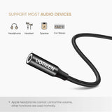 Adaptor UGREEN, Audio Cable Av142 70858 Type-C to Jack 3 5mm 10cm Koff A3d2de, Negru